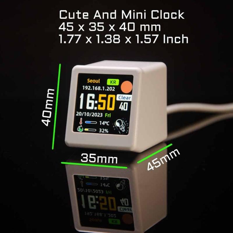 Weather Stations Digital Clock WiFi Desk Clock with Outdoor Temperature Humidity for Home/Office Wireless Clock Gift
