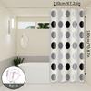 Gray and White Polka Dot Shower Curtain, Fine Wave Dot Design, Light and Uncluttered Style, Bathroom Shower Partition Curtain