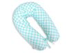Longer Pregnancy Pillow for Pregnant Women To Sleep + Removable Pillowcase - Turquoise Dots