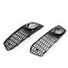 Pair Honeycomb Mesh Fog Light Open Vent Grill Intake 8KD807682 8KD807681 Fit for A4 B8 2009-2012