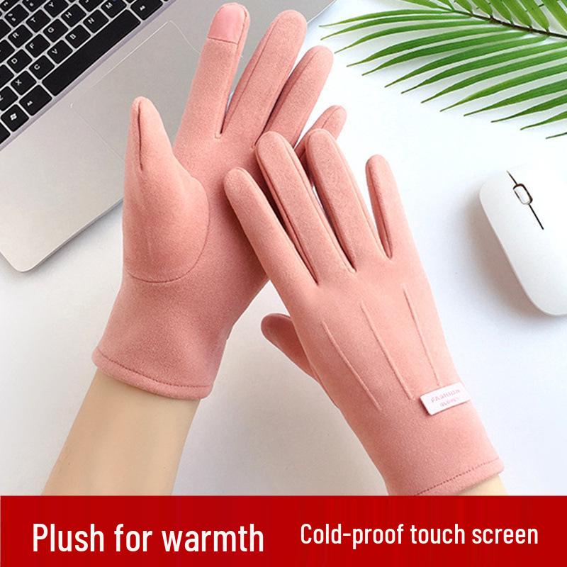 Women's Winter Windproof Touchscreen Non-slip Gloves for Outdoor Riding