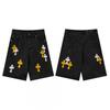 Vintage gewaschene Jeans-Shorts mit Metallakzenten Unisex Straight Fit Punk-Stil Baumwollmischung