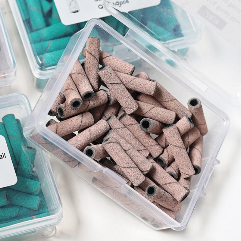 Sanding Cap Bands Electric Manicure Machine Nail Drill Bits Pedicure Caps Polish Gel Remover Cutters Nails Heads Files