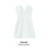 Spring 2025 Women's Fashion: Off-Shoulder Heart-Neck Short Dress - European & American Style