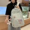 Color Block Backpack Female Junior High School Student Backpack Large Capacity Schoolbag Student Travel Bag