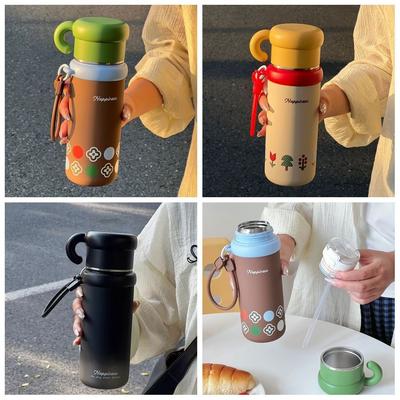 316 Stainless Steel Insulated Cup 500ml Portable Coffee Mug Durable Leak Proof Slim Insulated Thermal Water Bottle