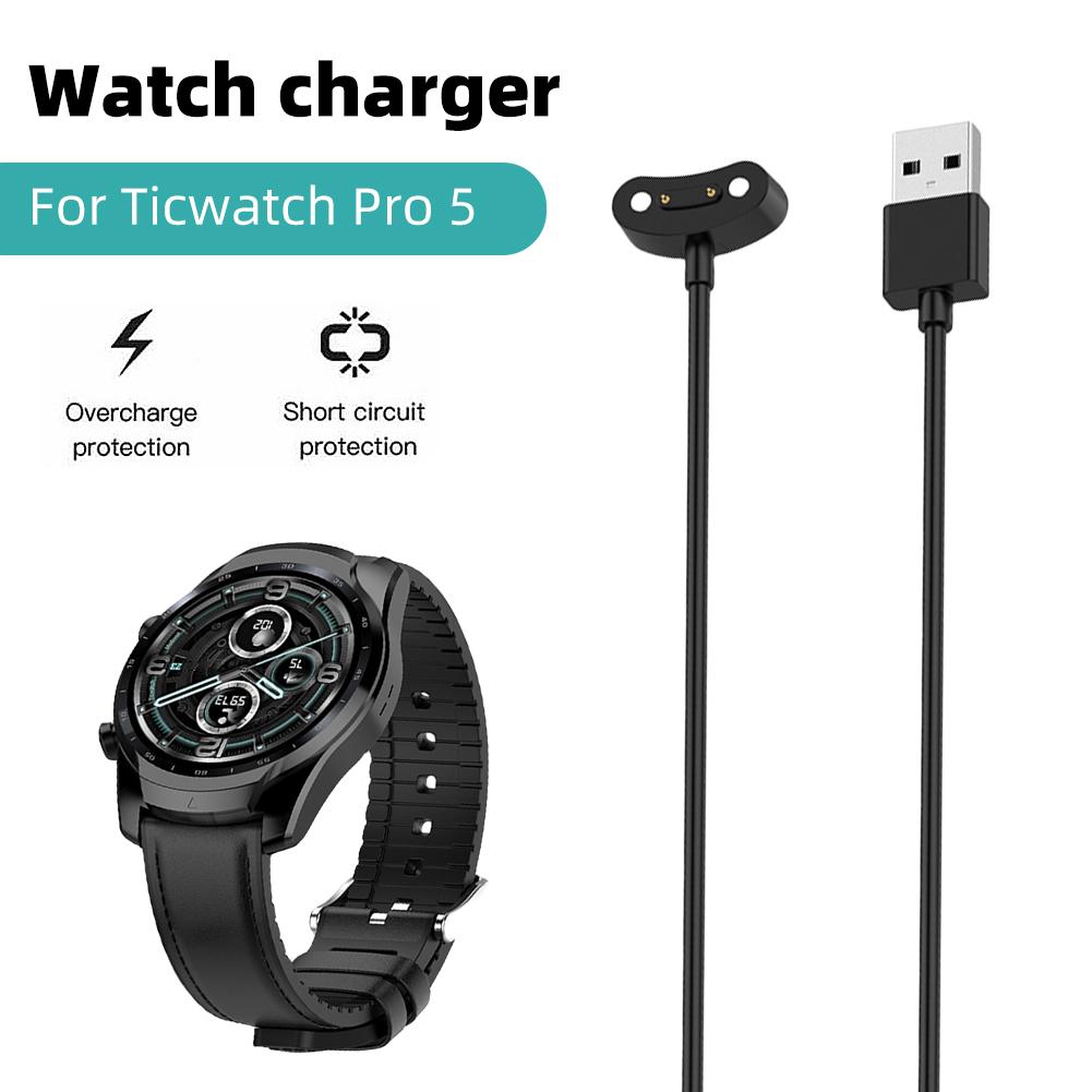 Watch Chargers Wire Magnetic Charger Cord for Ticwatch Pro 5/ProX/Pro3 Smart Watch