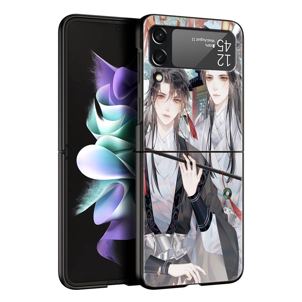 Anime Mo Dao Zu Shi Cute Z Flip 4 Phone Case For Samsung Z Flip 3 5G Black Hard Shell Galaxy ZFlip3 ZFlip5 Cover Folding Luxury