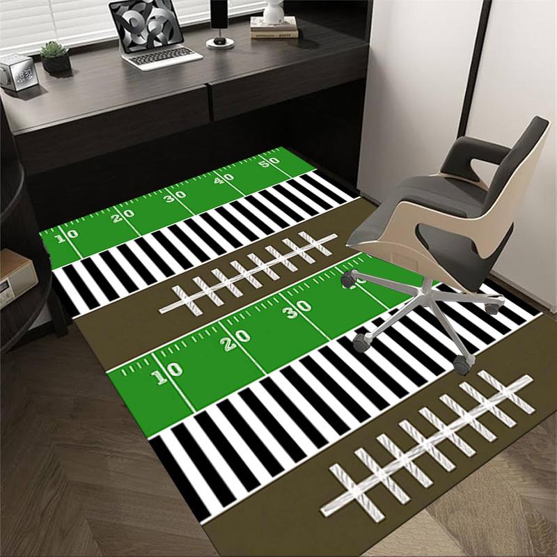 

1PC Football Field Non-Slip Floor Carpet Compatible for Office&Living Room&Bedroom&Dining room - Flat - Weave Machine-S0394 60cm by 90cm