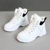 Fashion Women's Ankle Boots Warm Comfortable Women Boots Outdoors Non-Slip Cotton Shoes High Top Lace-up Women Platform Sneakers