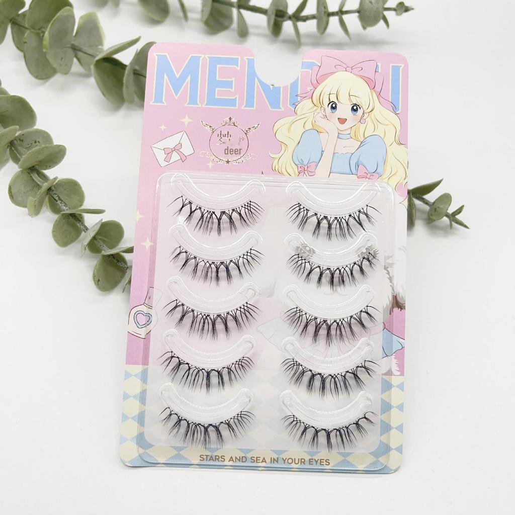 Menglu Sunflower Thick False Eyelashes - Natural, Messy Style for European and American Brides