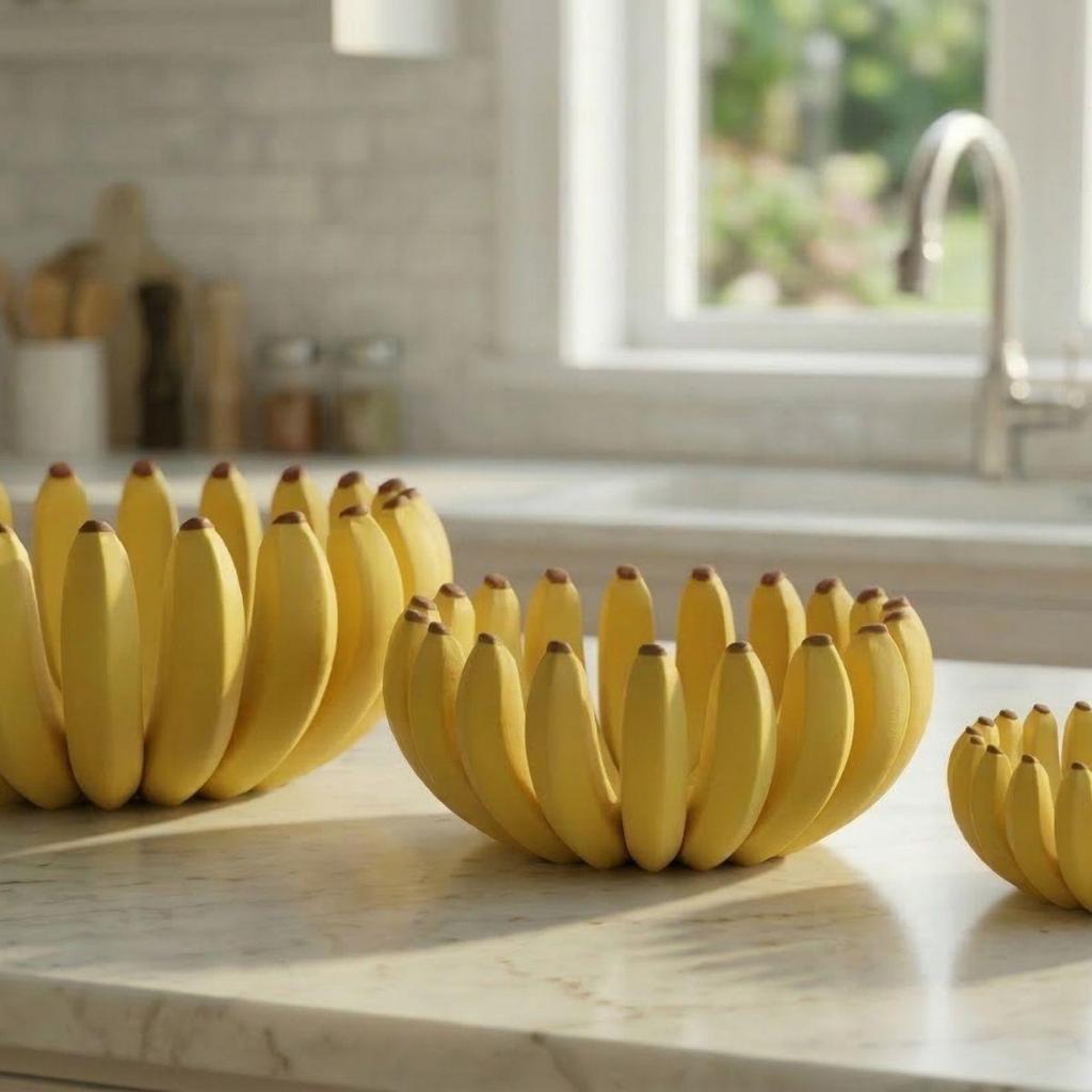 Banana Shaped Storage Tray Fruit Bowl Unique Design Decorative Organizer for Kitchen Table Living Room or Office Use