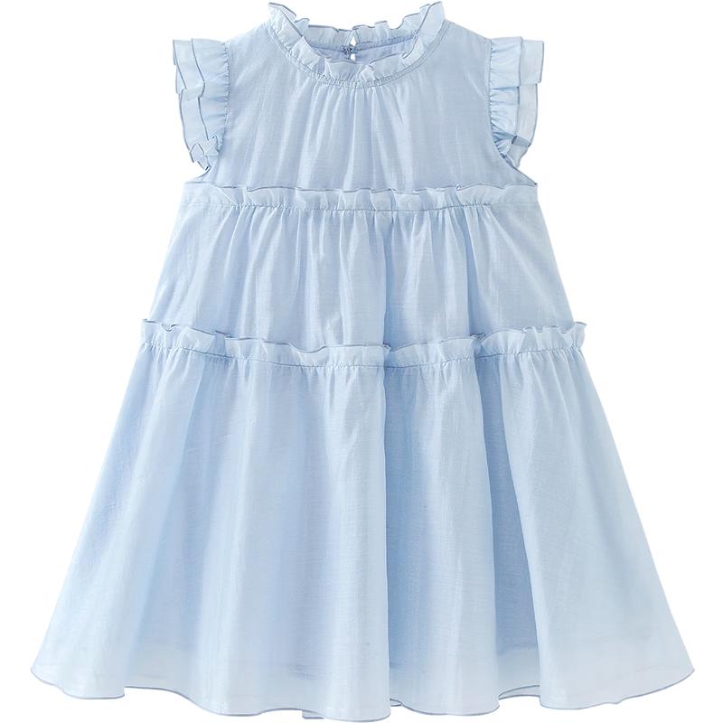 Minibala Girls  Summer Flutter Sleeve Princess Dress 140