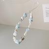 Stern Perle Perlen Handykette Hängeschnur Handyanhänger Handystrap Sommer Handgefertigt Handyband Schmuck Geschenk