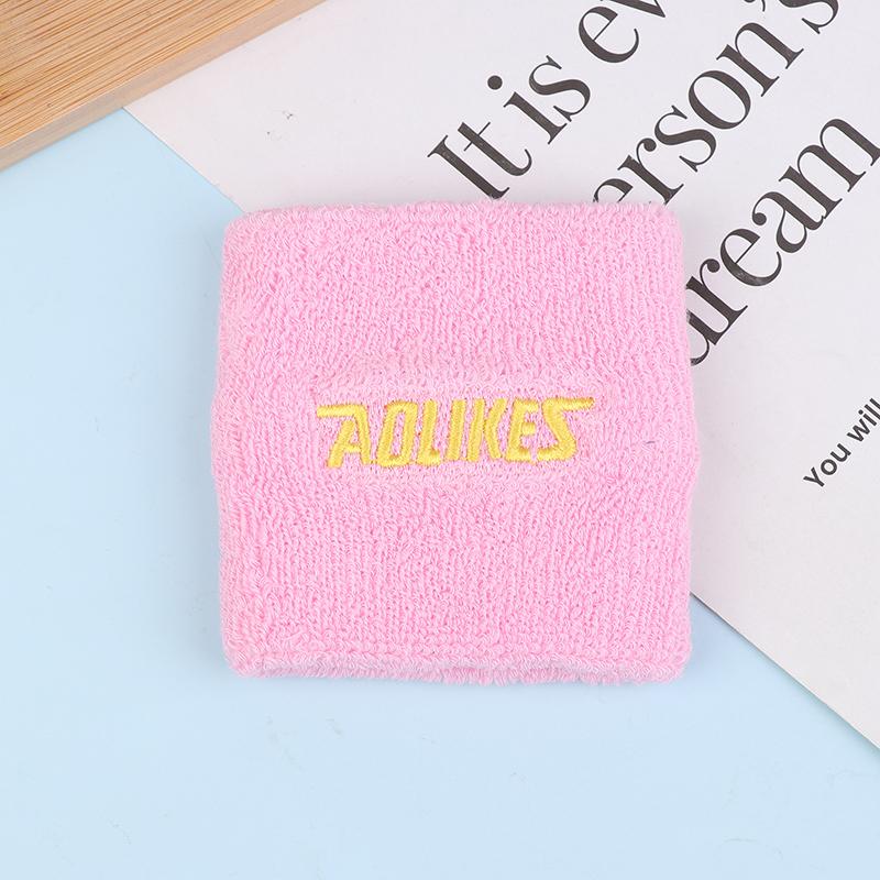 1Pc Cotton Wristband Sport Moisture Wicking Athletic Sweatband Running Gym Yoga Wrist Sweat Band Fitness Wrist Cuff Wrap
