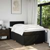 Exclusive House - Bed Slat Base with Mattress Black 120x200 Cm Fabric