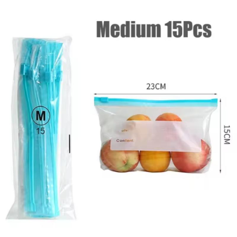 Cling Film Plastic Ziploc Bags Food Cling Bags Refrigerator Freezer Bags Fruit Bean Cling Bags Food Cling Seal Reusable