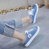 Fashion Low Upper Lace Up Women Shoes Women Mules Canvas Sneakers New 2025 Flat Shoes Comfortable Sneakers Women Casual Luxury Slippers