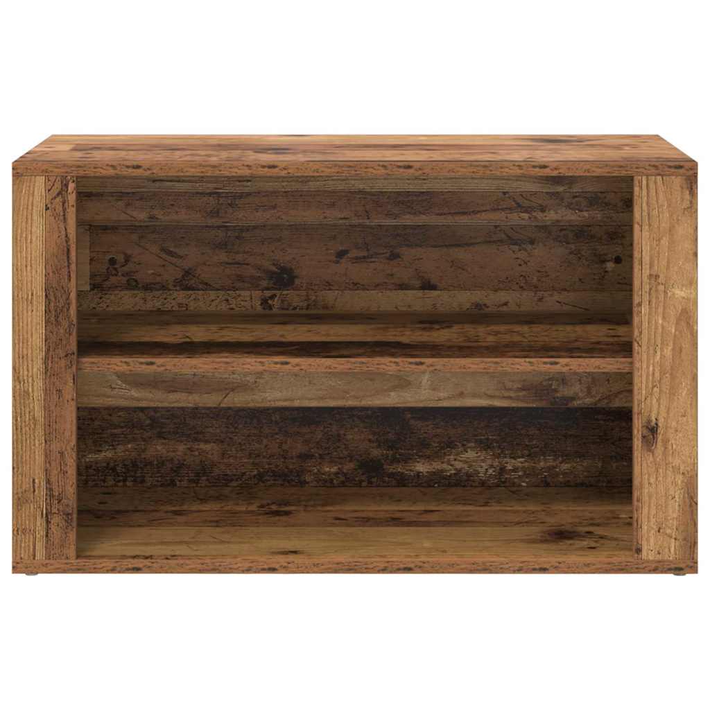 Shoe Rack with Bench Reclaimed Wood Look 75 X 35 X 45 Cm Engineered Wood
