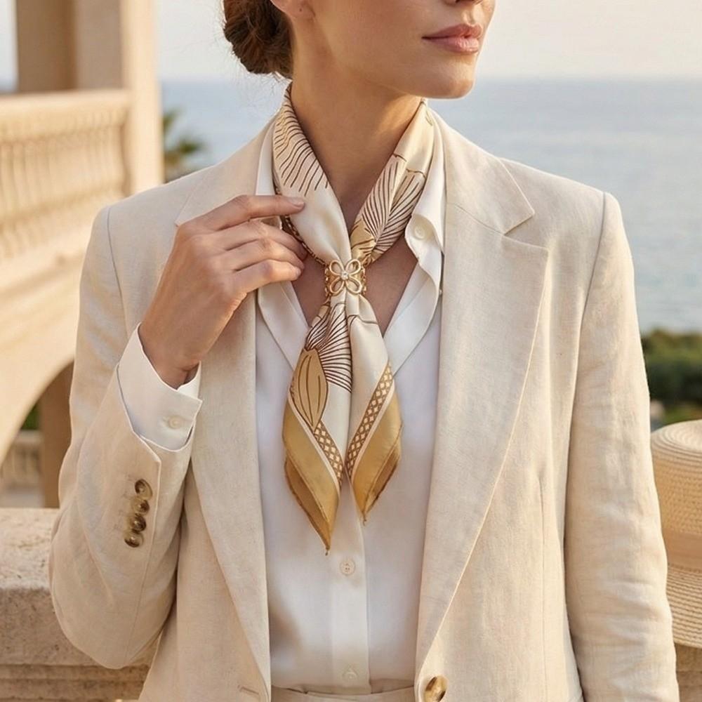 Hollow Out Scarf Buckle Crystal Hijab Clip Fashion Shawl Rings Clip  Clothing Accessories