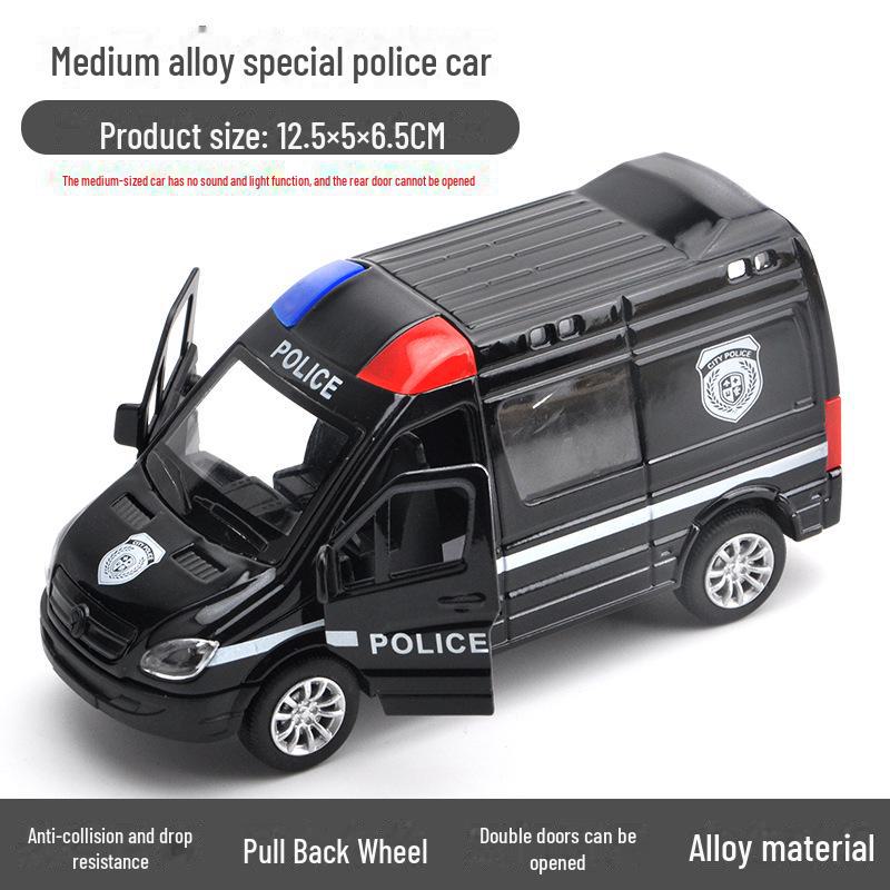 

Детский игрушечный фургон из сплава: Модель машины скорой помощи, пожарной машины, спецназа - инерционный механизм, бесплатная доставка