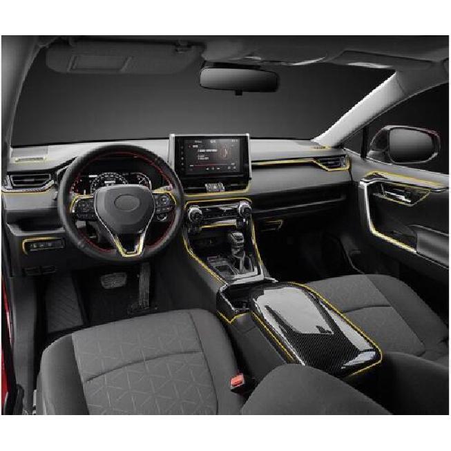 For Toyota RAV4 Carbon Fiber -23 GL Central Seat Heating Button Cover Trim