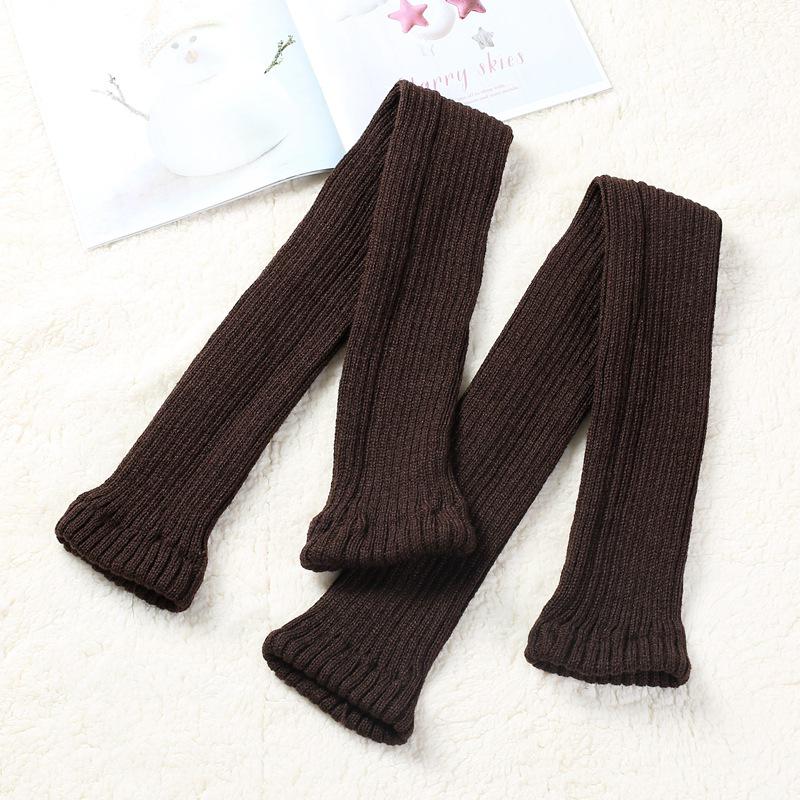 80cm Non-Slip Wool Knit Yoga & Dance Leg Warmers for Women - Autumn/Winter