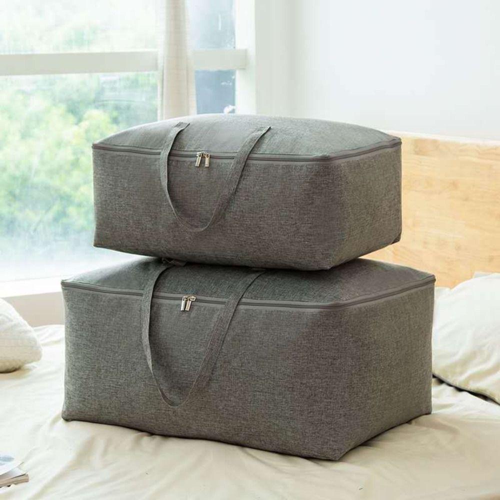 

Solid Color Quilt Storage Bag Large Capacity Clothes Moving Packing Bag for Bedroom M