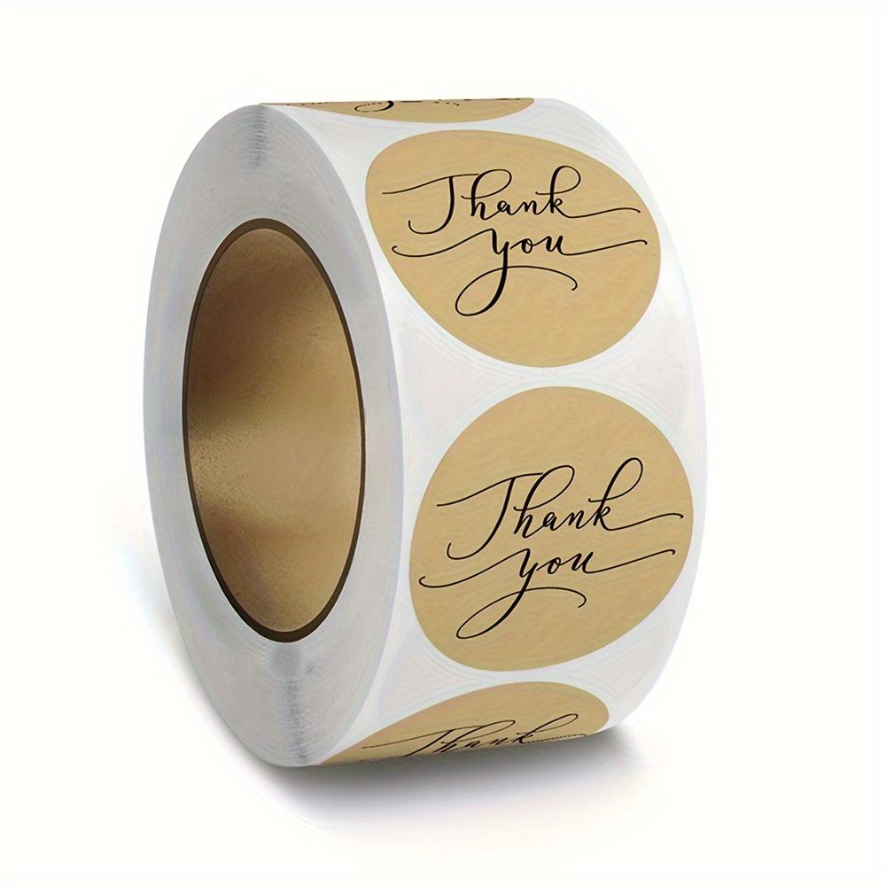 500pcs Brown Kraft Paper Sticker Thank You Seal Labels Stickers for DIY Gift Decoration Baking Package Envelope 1Inch Stationery