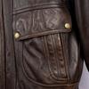 Vintage Brown Genuine Cow Men Leather Jacket Black Sheepskin Loose Men's Oversized Coat Spring Autumn
