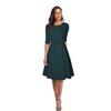 Autumn 2022 Round Neck Tie-Waist Mid-Sleeve Dress with Large Swing Skirt
