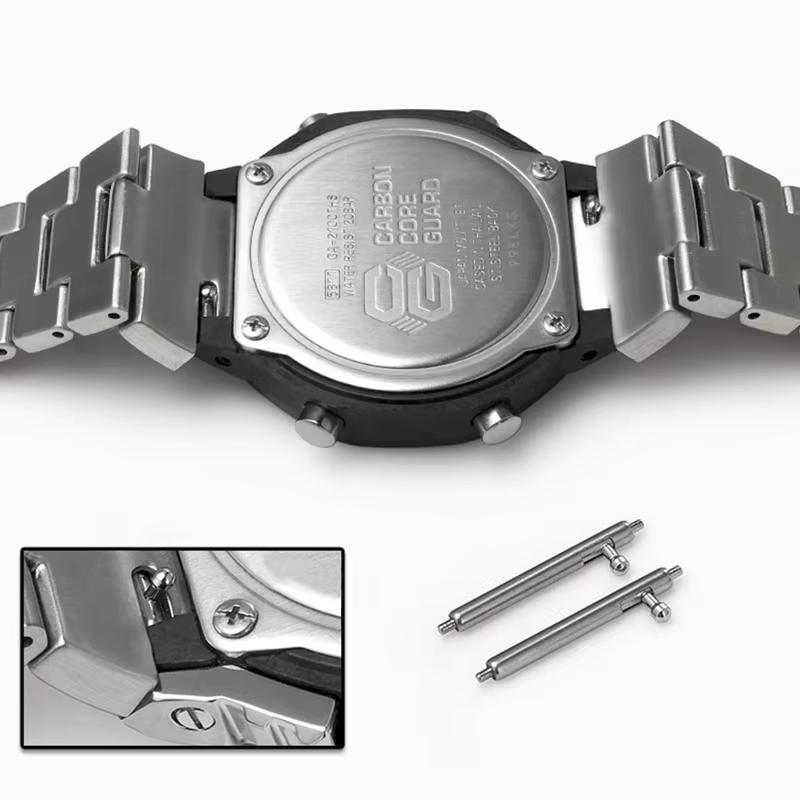 GA-2100 Watchband case Mod Kit For Casio G-SHOCK Farm Oak GA2100 GA2110 GA-B2100 Modified metal Bezel stainless steel strap Tool