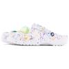 Crocs Classic Clog Sea Salt Bubble SDS Ink Splash Graffiti Casual and Versatile Design Sense Fashion Hole Shoes Unisex White