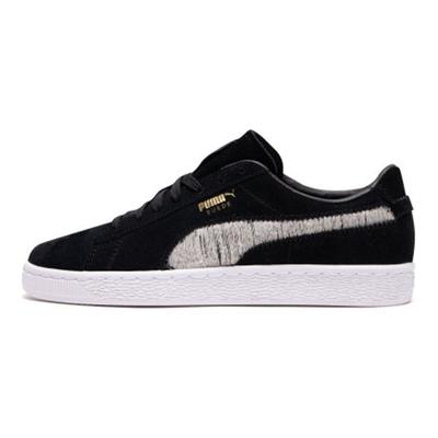 Suede Ripped Denim Comfortable Retro Casual Low-Top Sneakers Unisex Sneakers Black 369871-01