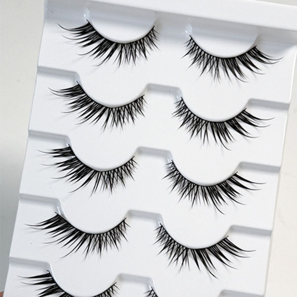 5 Pairs Wispy Foxy Eye Lashes Long Natural Fake Lashes Women's Beauty Eyelashes  Eye Extension