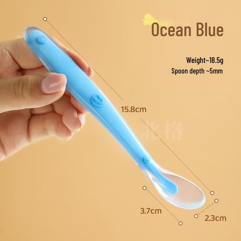 QW Children s Food-Grade Silicone Spoon