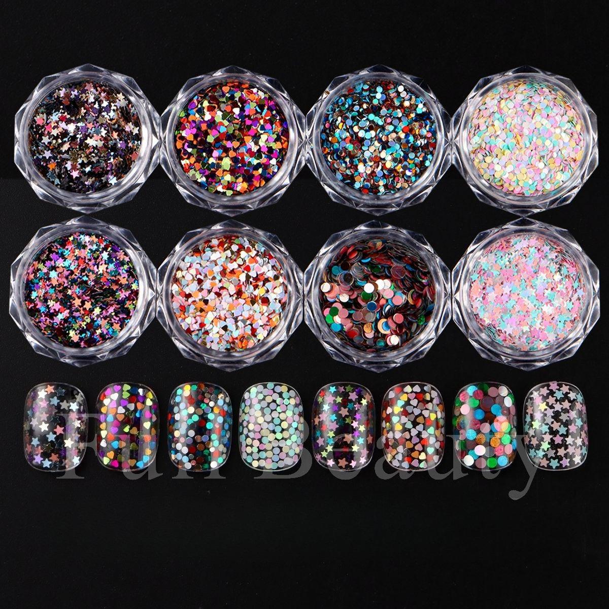 New Nail Art Sequins Multicolor Mini Dot Star Heart Sequins Nail Art Set
