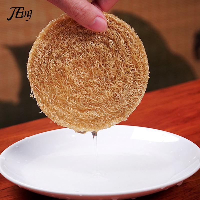Round Loofah Mat Heat Insulation Pot Mat Tea Coaster Teapot Mat Tea Set Accessories Single/double Layer Loofah