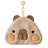 Capybara Round Coral Velvet Hand Towel, Kitchen Hanging Dual-purpose Water-absorbing and Quick-drying Square Towel