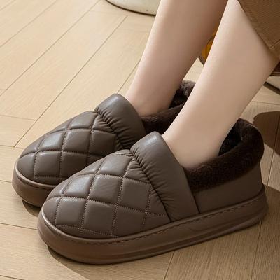 Grote maat 50 51 heren winter warme pantoffels waterdicht grote maat thuis slaapkamer casual schoenen huis binnen antislip dikke zool slides