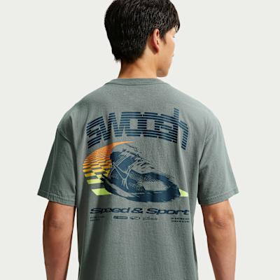 Unisex Nike T Shirts Men's Gray Crew Neck