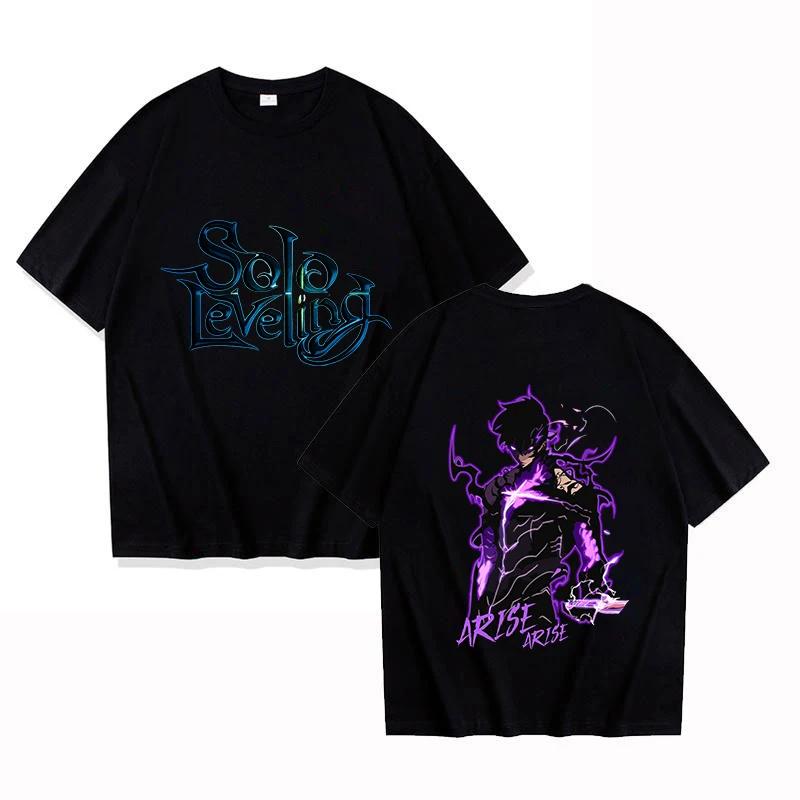 New Anime Solo Leveling T Shirt Unisex Short Sleeve O Neck Summer Casual Funny Sung Jin Woo Printing T-shirt Top Tee