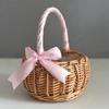 Woven Portable Flower Basket Handmade Natural Simulation Flower Basket Butterfly Festival Rattan Storage Basket