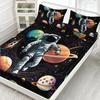 Astronaut Pattern Bed Hat Three-Piece Digital Printing Bedding Bed Hat Three-Piece Set Children Adult