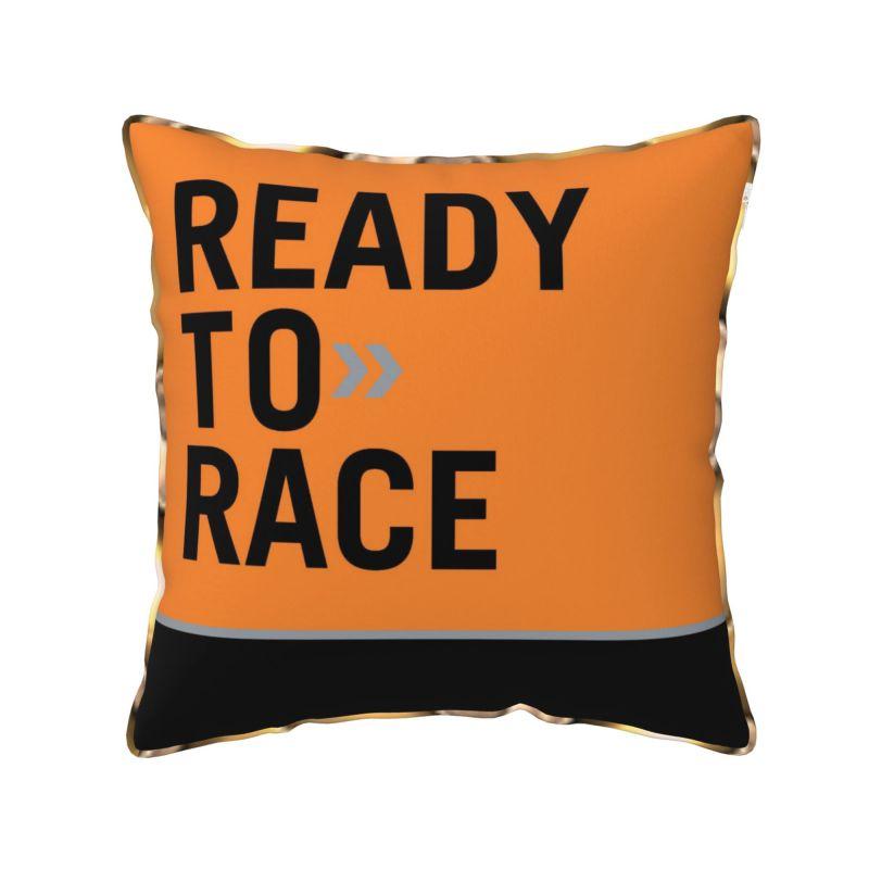 Custom Ready To Race Print Velvet Throw Pillow Cover X Inches Soft Cozy Pillow Case for Sofa Couch Bed Car Office Decor