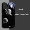 Case For iPhone 11 12 13 14 15 16 16e Tempered Glass Phone Cover For iPhone16 Pro Max 15 Plus 12 Mini Hard PC Glass Color Fundas