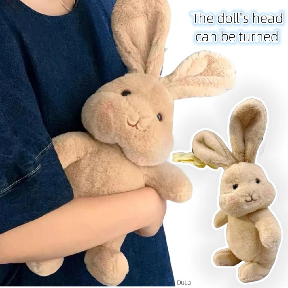 30/40cm INS Kawaii Denmark Rabbit Plush Toy Stuffed Brown Bunny Doll Baby Sleeping Plushie Pillow Birthday Gift For Kids Decor