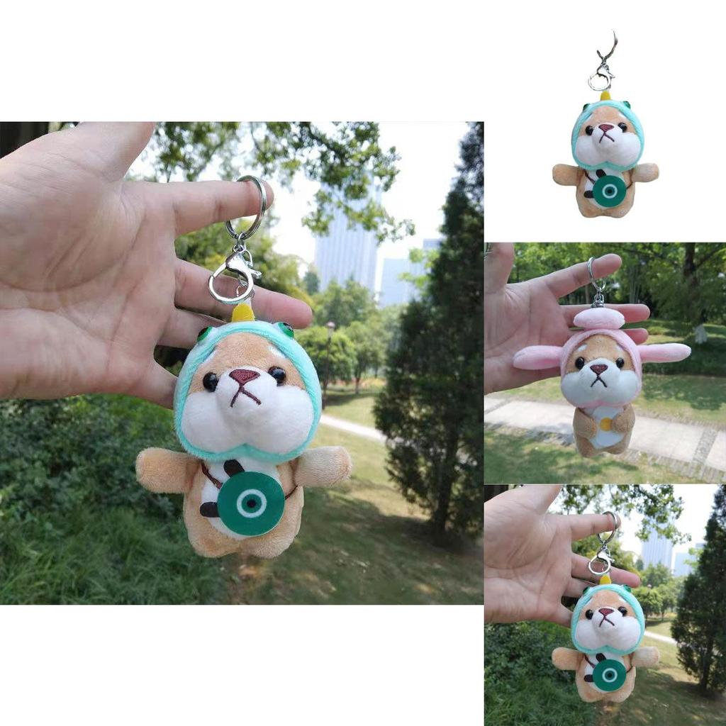 Rozkošná plyšová klíčenka s Akita psem, kreslená panenka Shiba Inu, měkká hračka na tašky a jako dárek