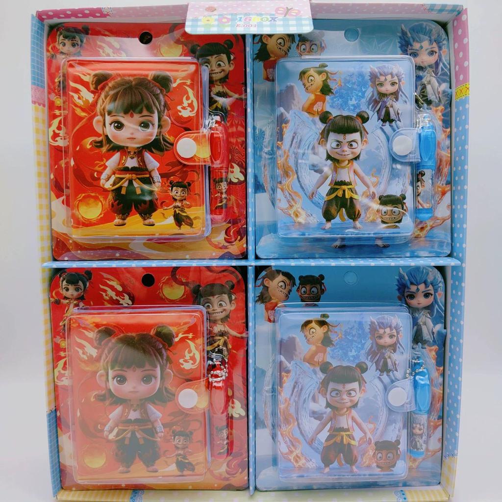 Ne Zha & Ao Bing Cartoon Notebook with Pen Sleeve