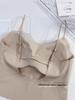 Women's Ice Silk Seamless Camisole Bra with Chest Pad and Back Support